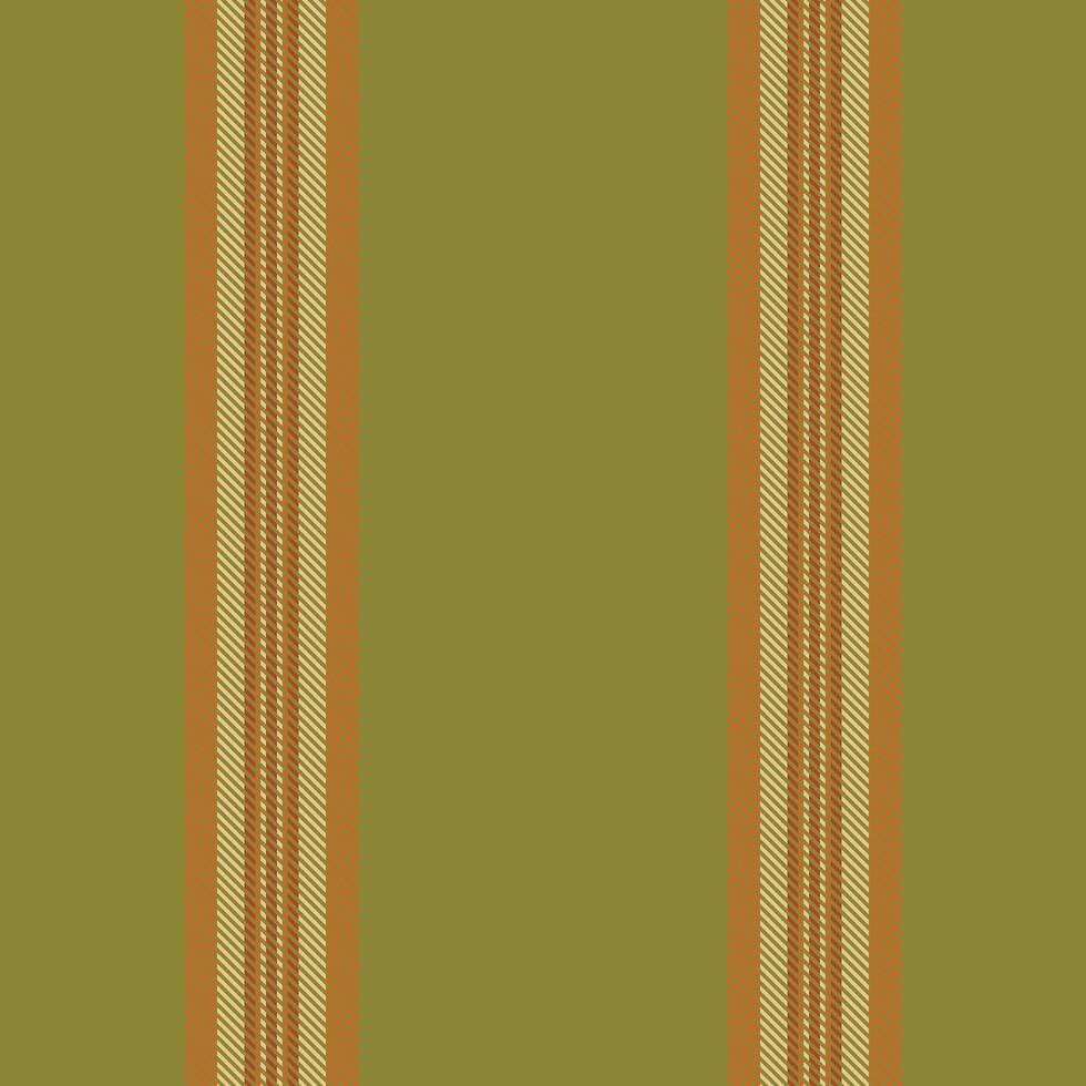 Creativity stripe textile , revival seamless pattern fabric. Variation background texture lines vertical in yellow and orange colors. vector