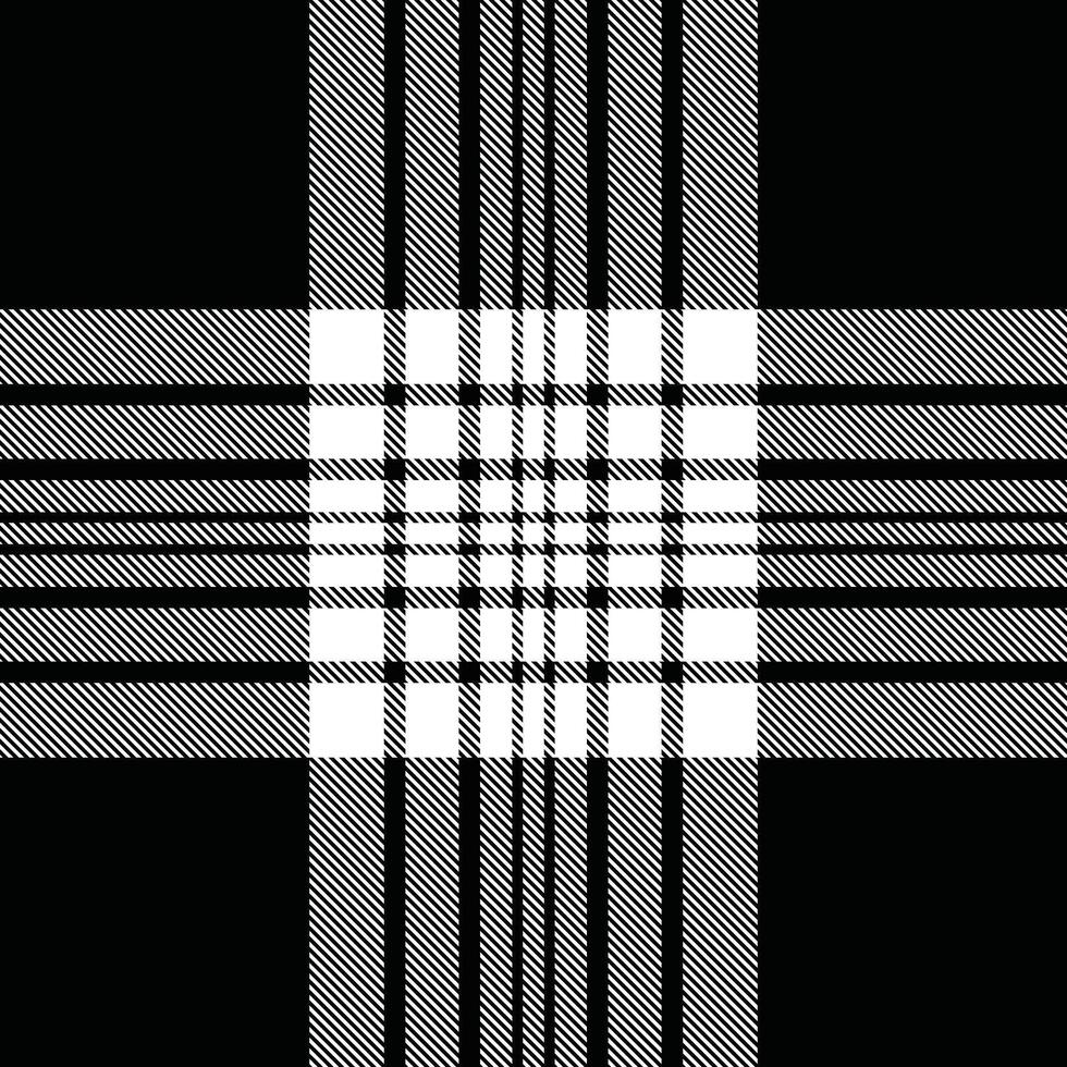 Stylish monochrome plaid pattern. Perfect for textile designs, website backgrounds, or fashion illustrations. vector