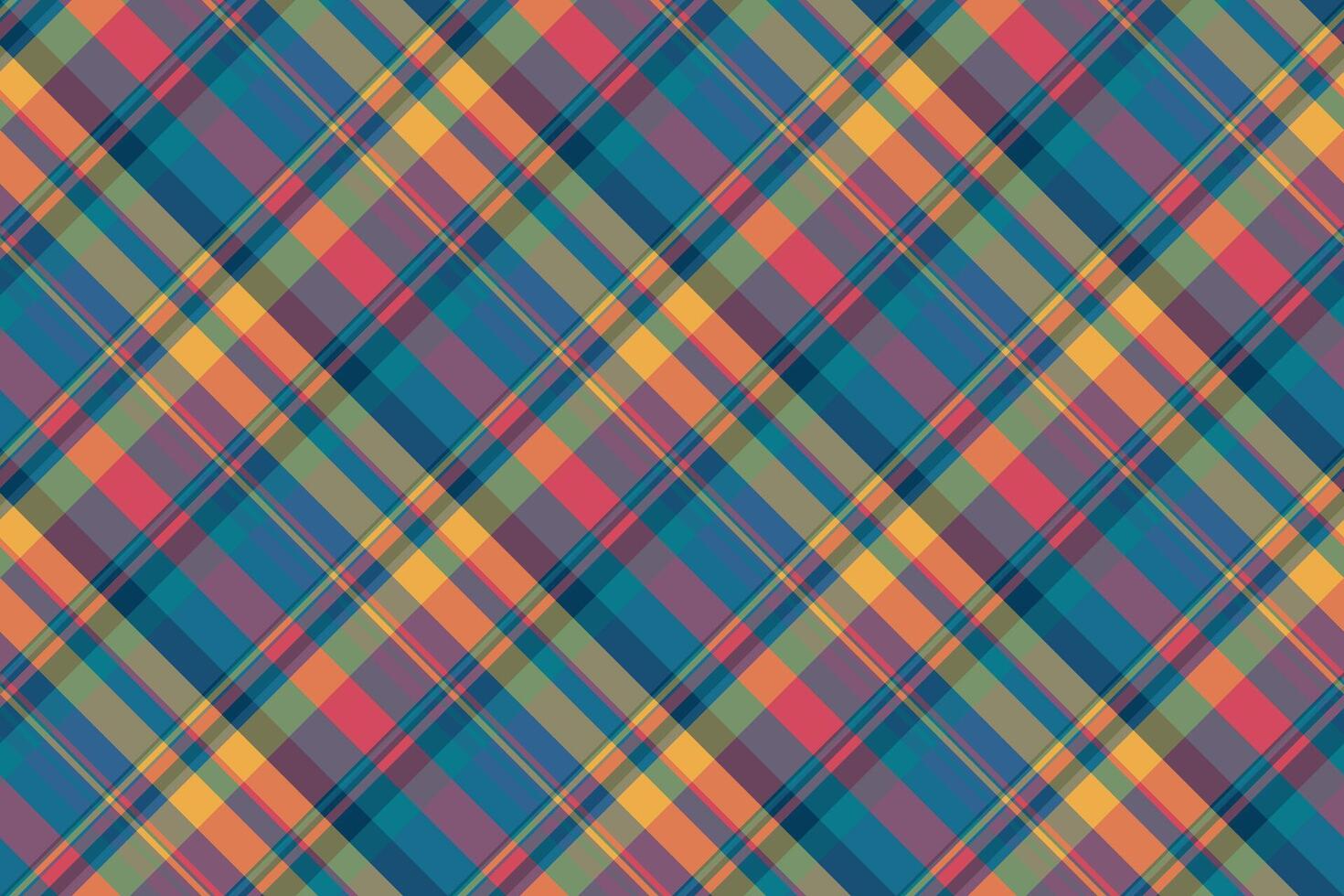 Machinery background tartan pattern, carpet seamless texture. Folklore plaid textile check fabric in cyan and pastel colors. vector