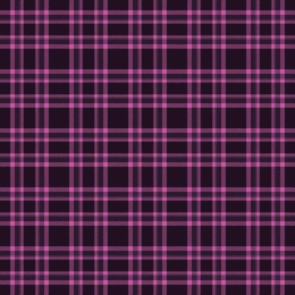 Contour textile fabric pattern, layered plaid check. Group tartan background seamless texture in black and magenta colors. vector