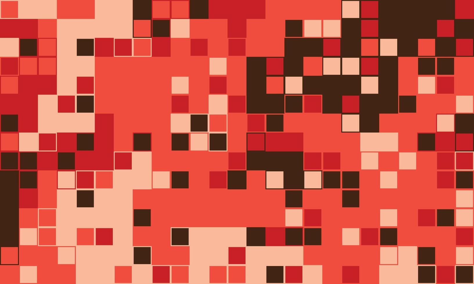 Abstract pixel art background. Vibrant red and brown mosaic creates a dynamic, energetic visual. vector