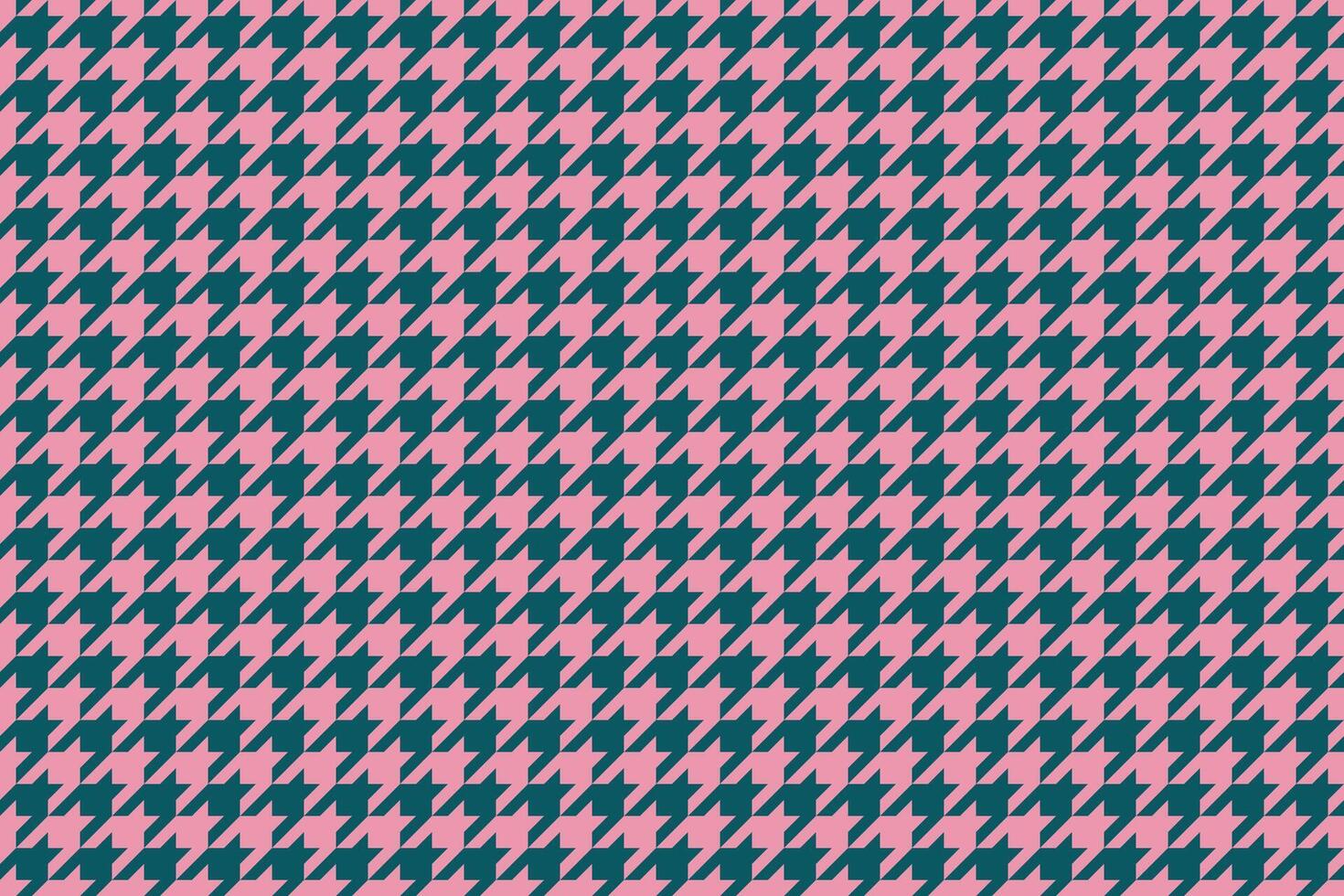 Elegant pink and teal houndstooth pattern. Perfect for fashion, textile, and website backgrounds. This sophisticated design offers a timeless and chic aesthetic, representing style and tradition. vector