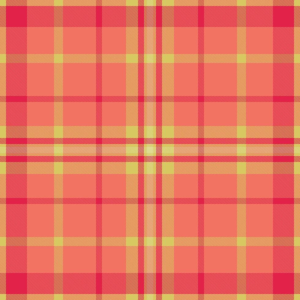 Weave fabric textile tartan, art texture check pattern. Turkish background plaid seamless in red and yellow colors. vector