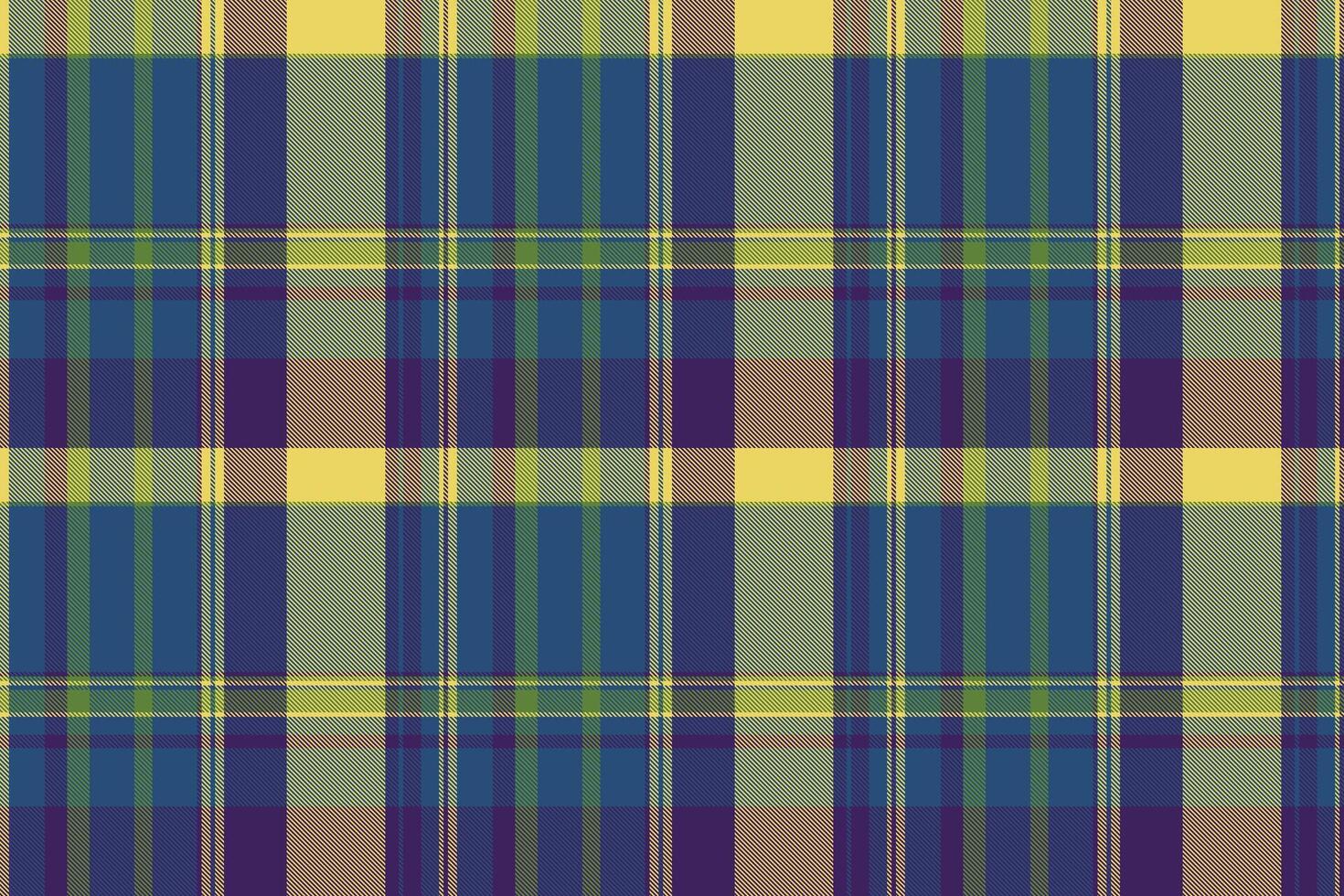 Net textile background plaid, preppy pattern fabric . Bold tartan seamless check texture in blue and violet colors. vector