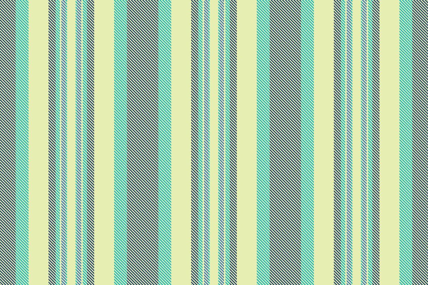 Parm seamless textile stripe, presentation vertical lines pattern. Repeat fabric background texture in light and cyan colors. vector