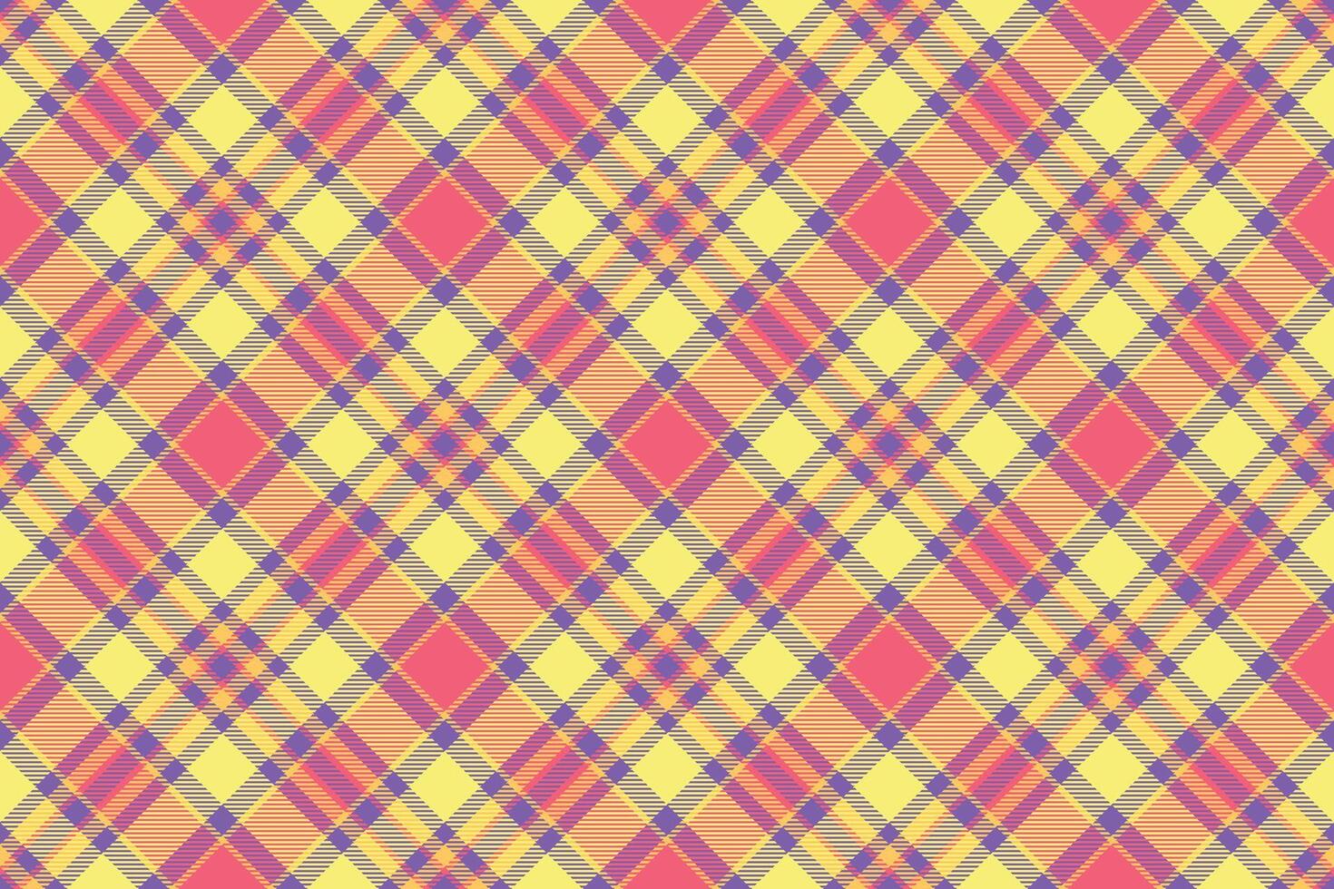 Vibrant pastel plaid pattern. Perfect for textile design, website backgrounds, or crafting projects. This cheerful, diagonal check design evokes feelings of warmth and optimism. vector