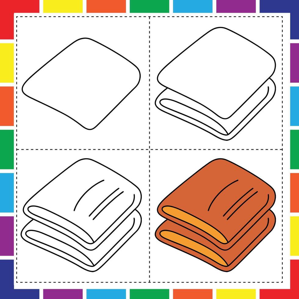 How to Color a Blanket Fun and Easy for Kids vector