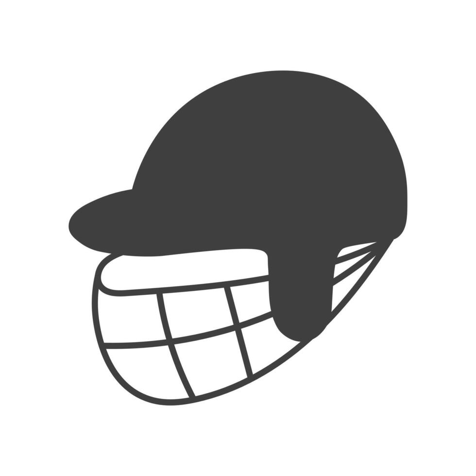 Cricket Helmet doodle illustration vector