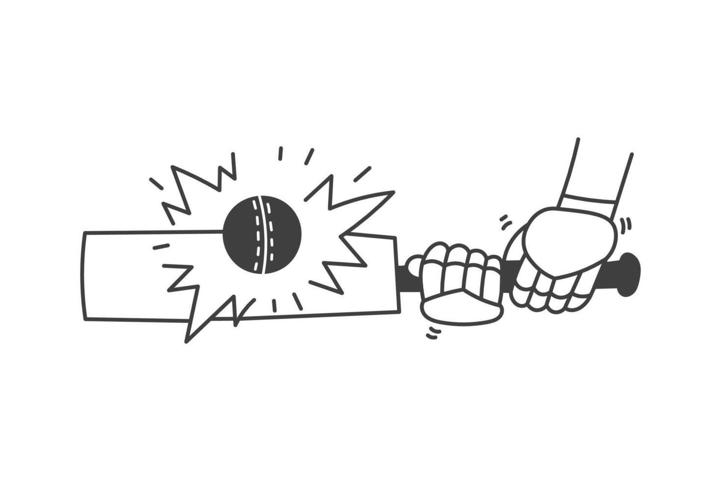 Cricket Bat in Hands vector
