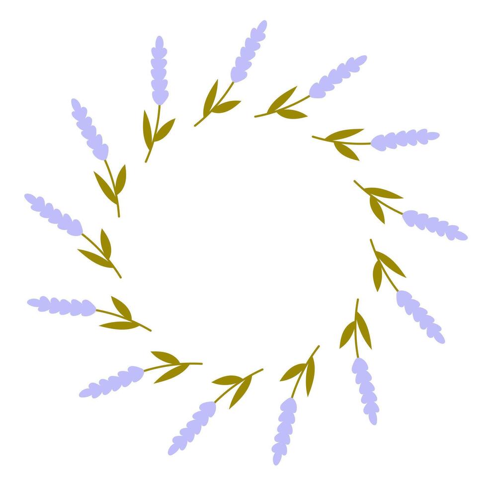 Lavender Herbal Frame vector