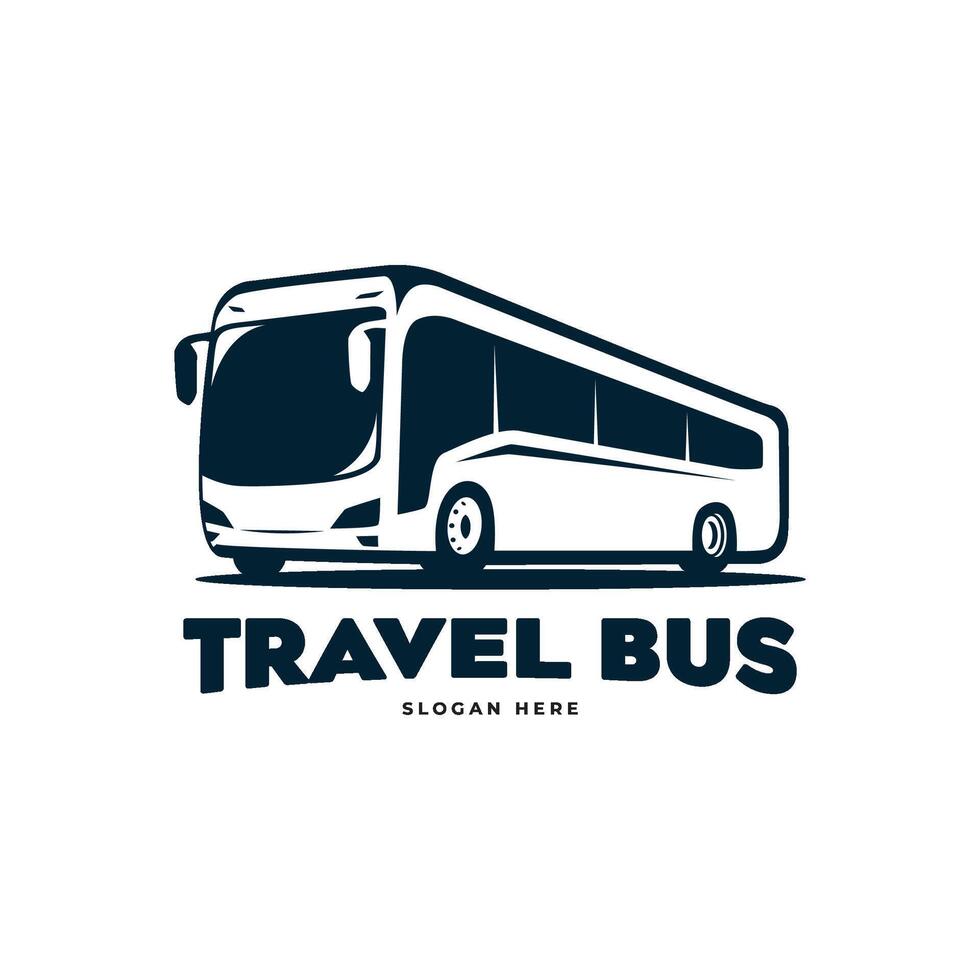 modern travel bus logo design illustration vector