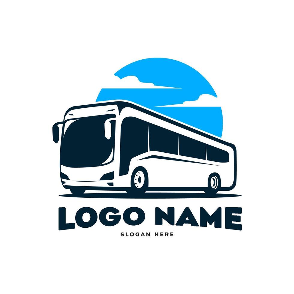 modern travel bus logo design premium vector