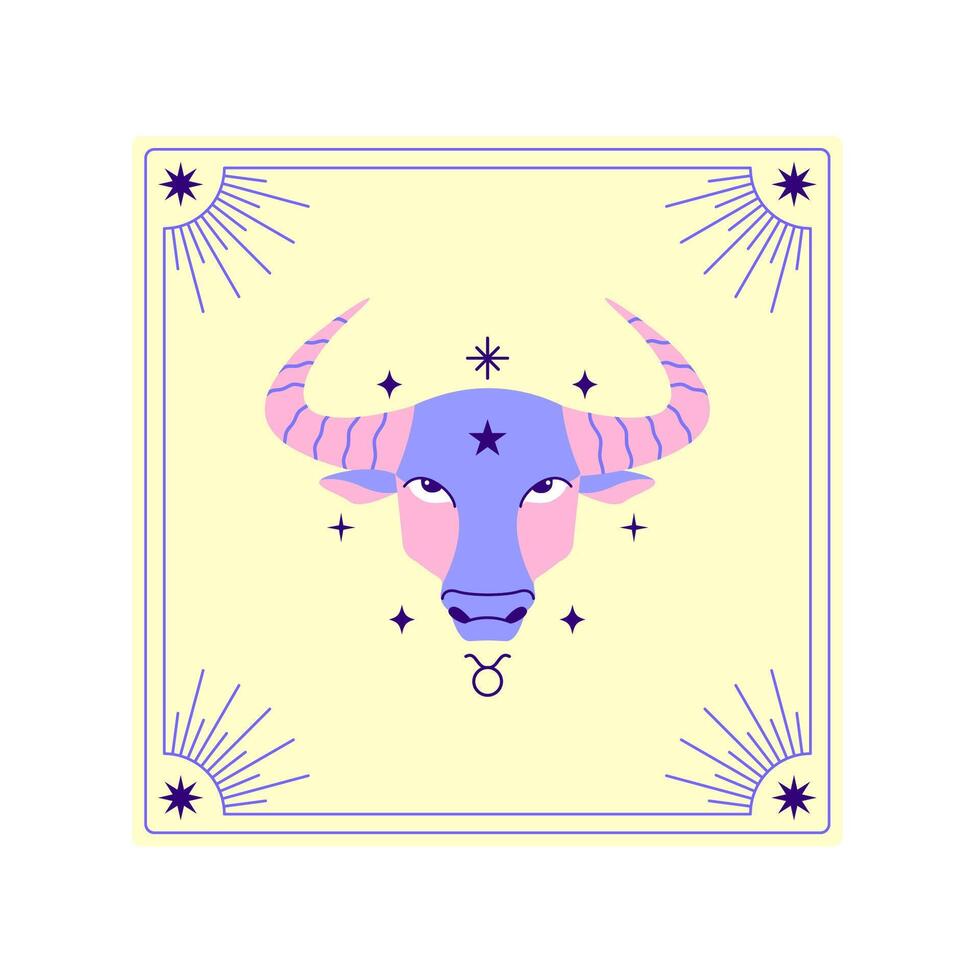 Taurus zodiac sign on white vector