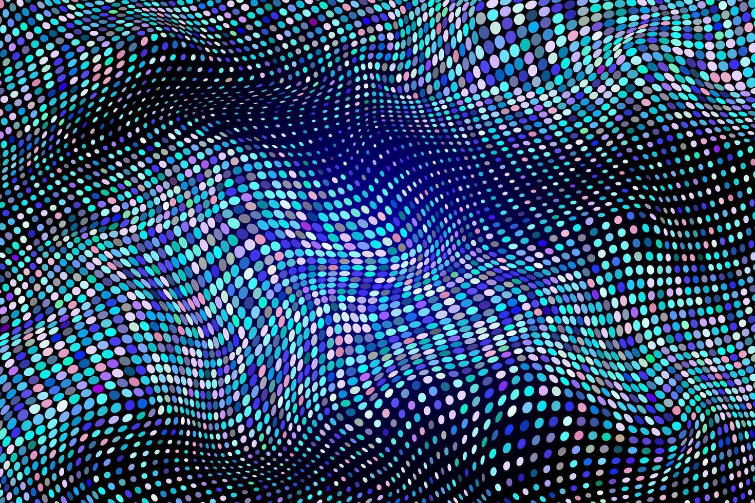 A swirling textured pattern of colorful dots on a dark background, creating an optical illusion vector