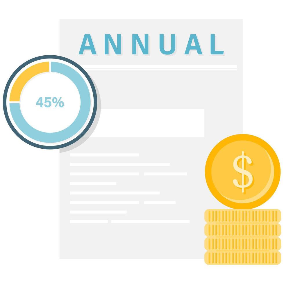 annual budget visualization vector