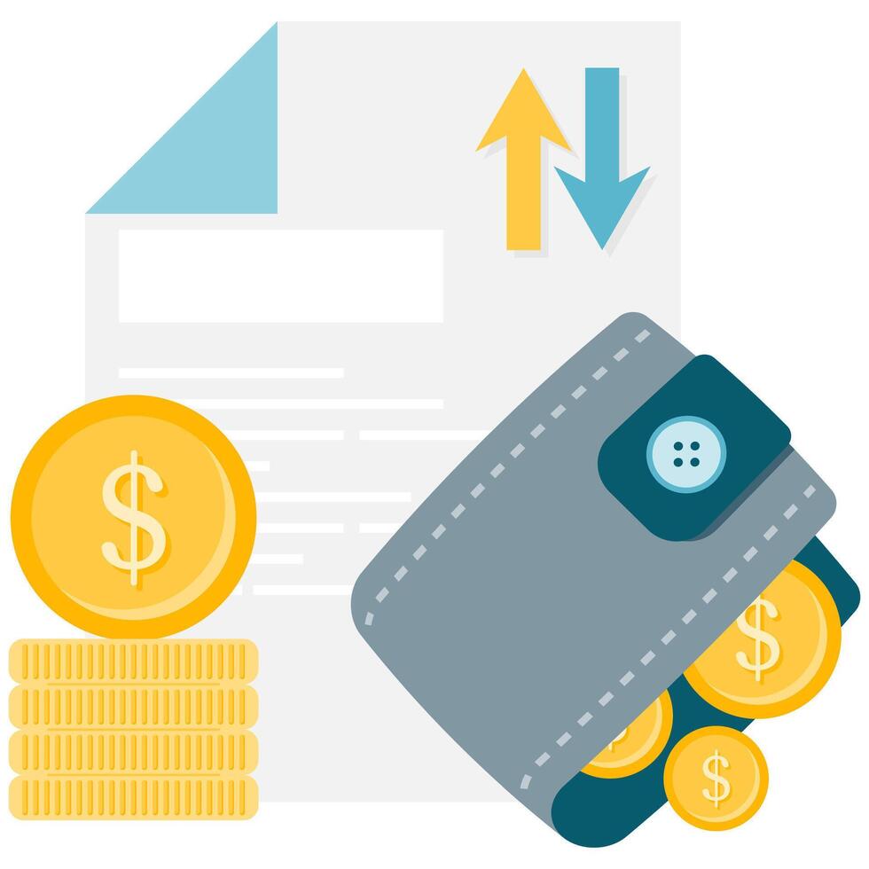 cash flow statement vector