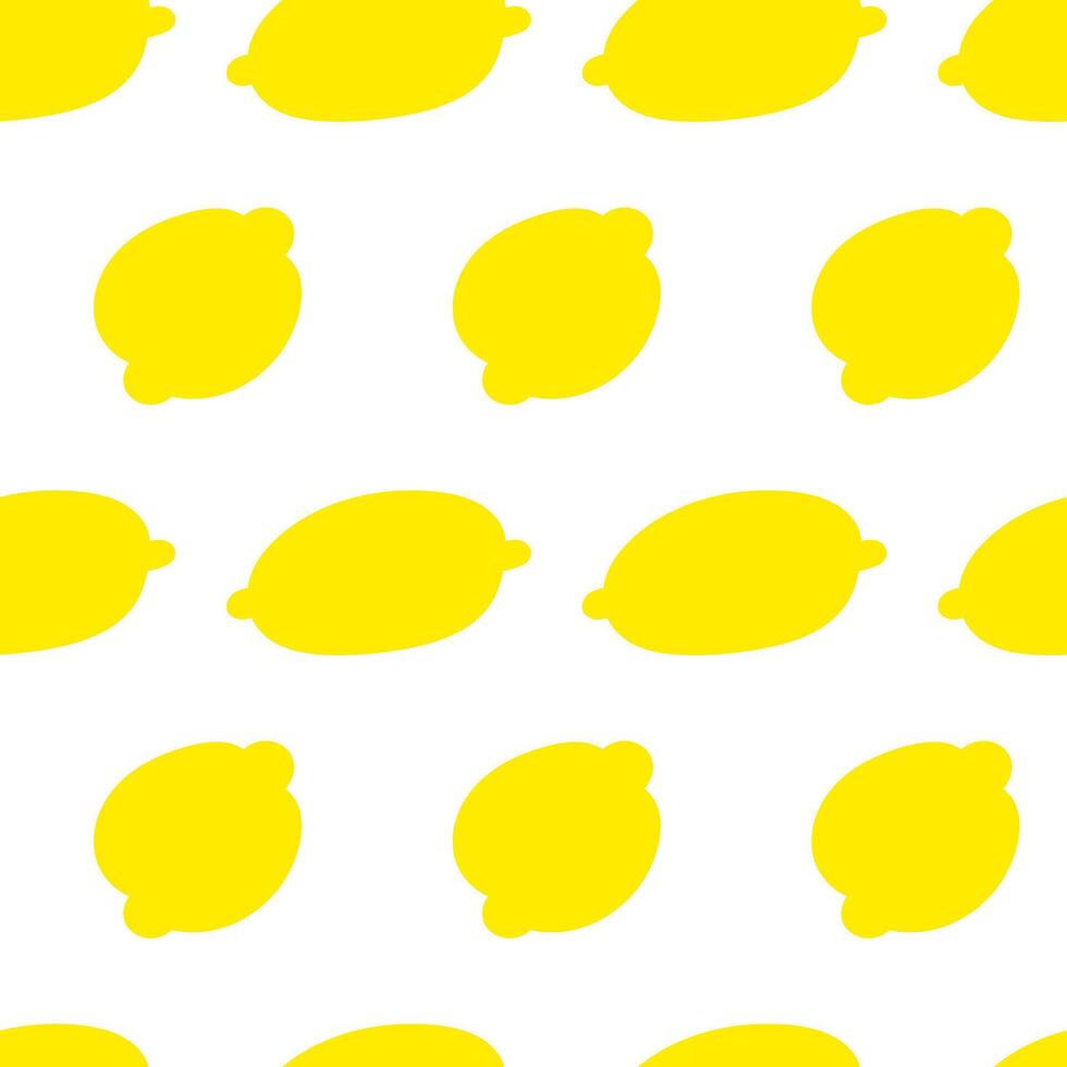 Yellow lemon. Seamless pattern. hand drawn illustration on white background. vector
