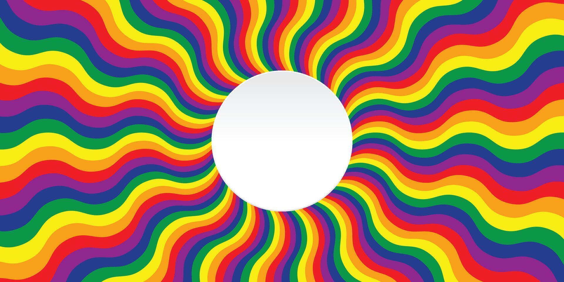 Pride Month Banner with Rainbow Flag Stripes. LGBTQ Flag Background Illustration for Pride Month vector