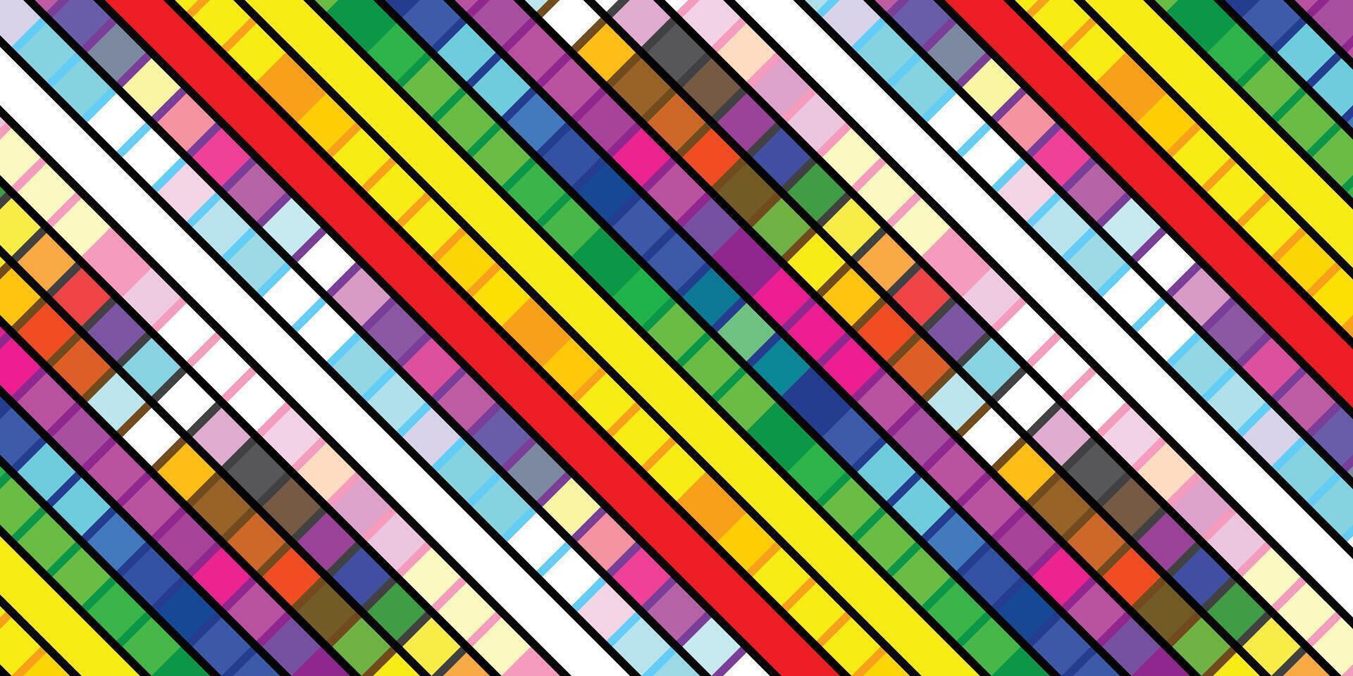 Vibrant Rainbow Pixelated Squares Abstract Background Pride Month LGBTQIA Art vector