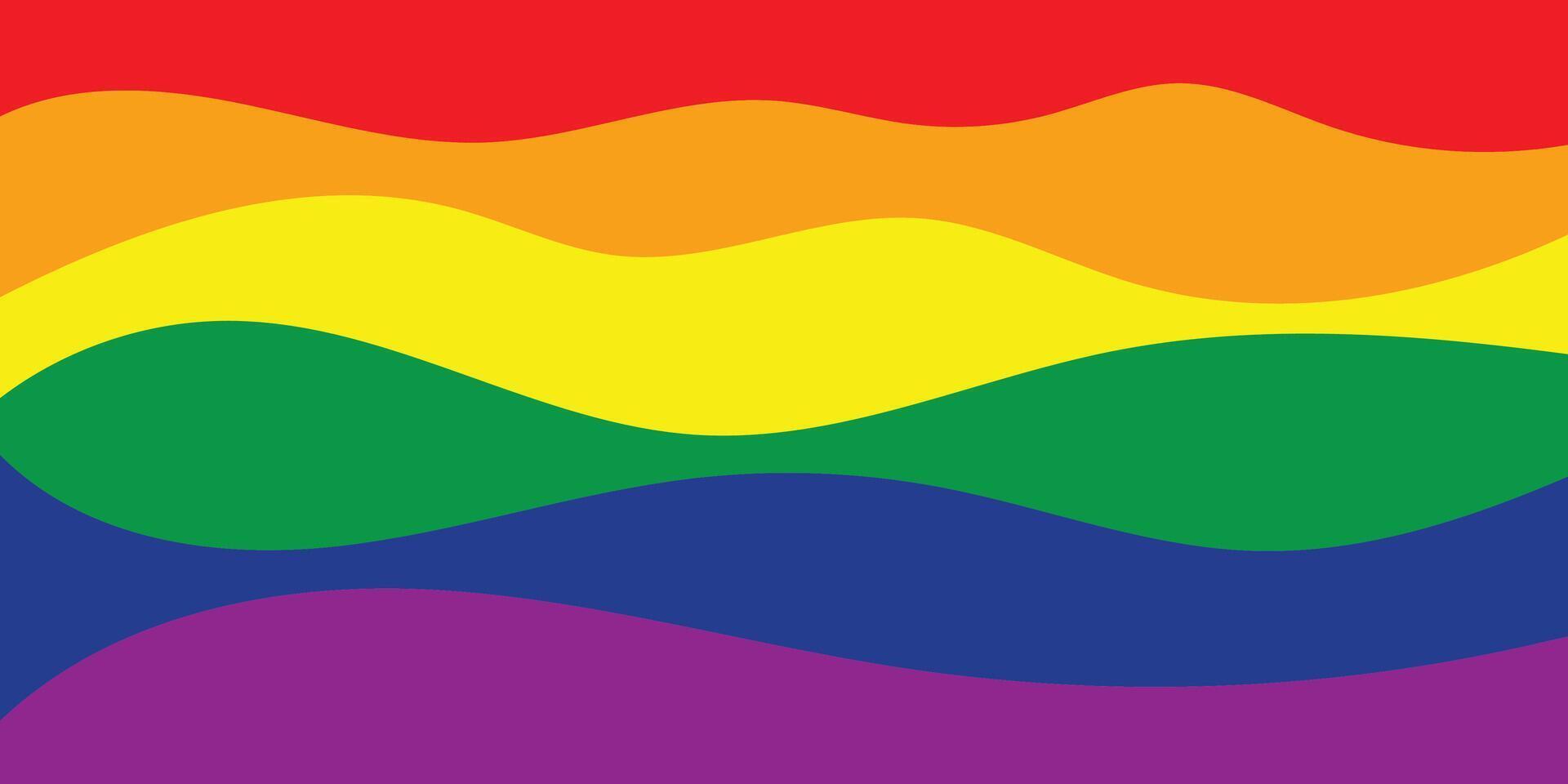 Background with abstract colorful waves.Colorful or rainbow background.Rainbow flag,LGBT pride flag or gay pride flag vector