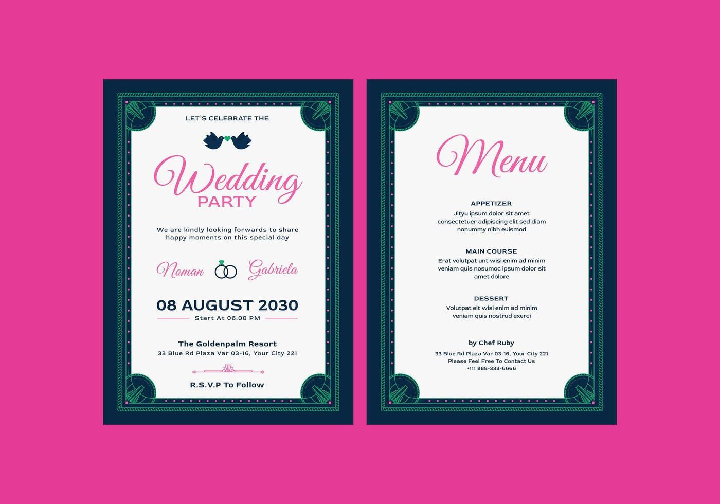 Modern Invitation Template vector