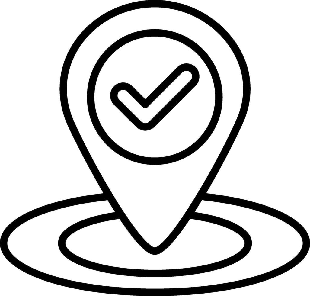 Check Pin Icon vector