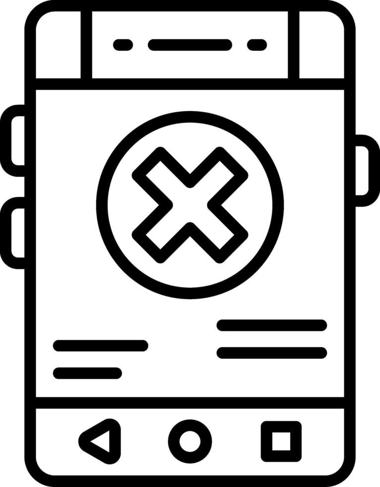 Smartphone Reject Creative Best Design vector
