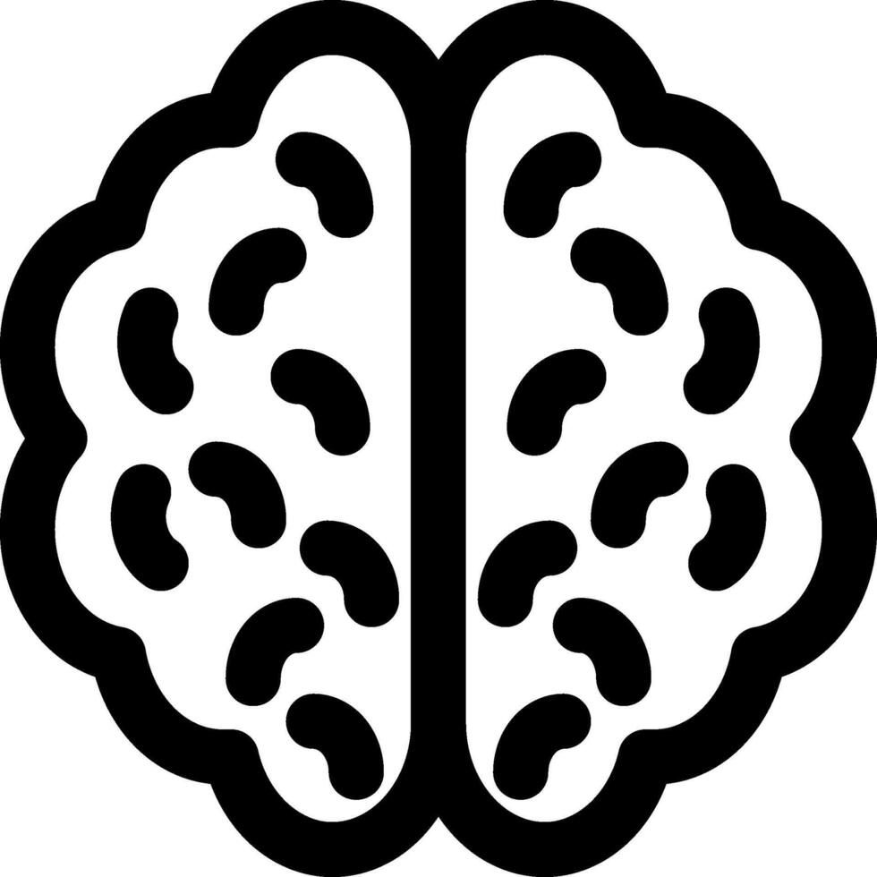 Brain Intelligence Line Symbol vector