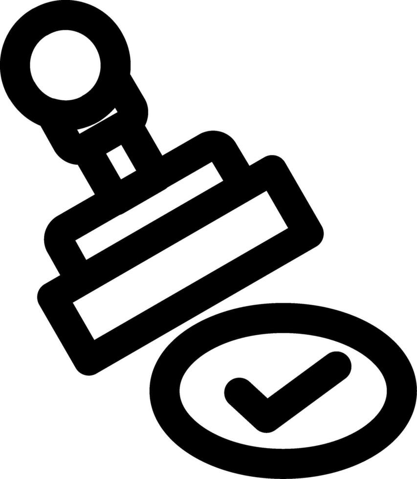 Stamp Approval Symbol Icon vector