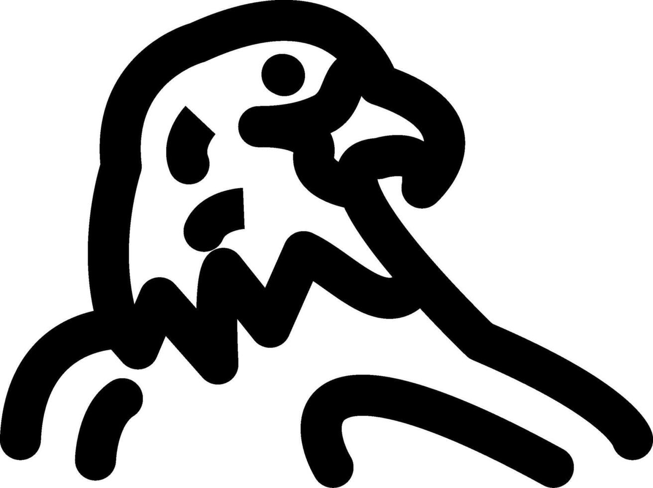 Eagle Bird Outline Icon vector