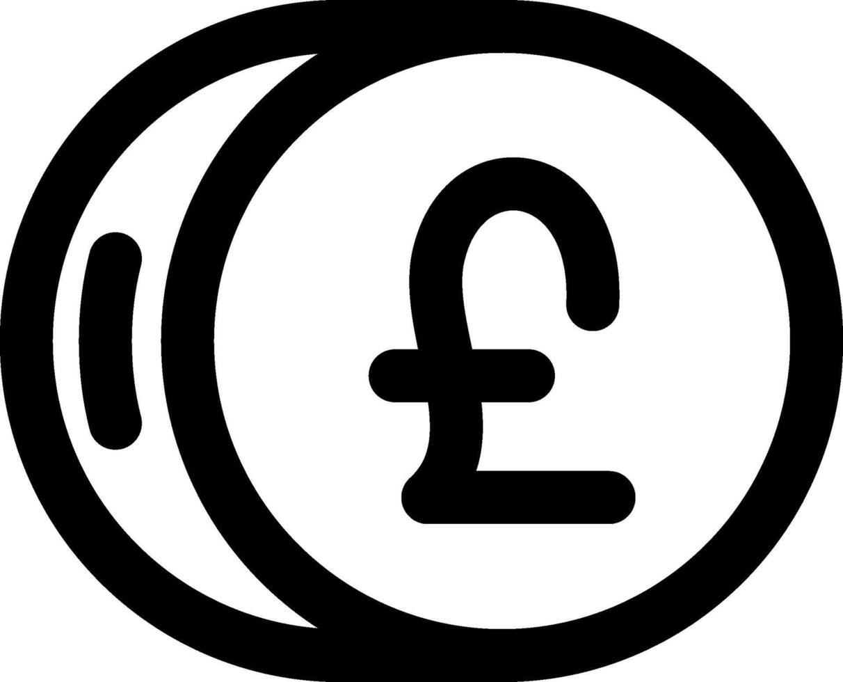 Pound Coin Currency Icon vector