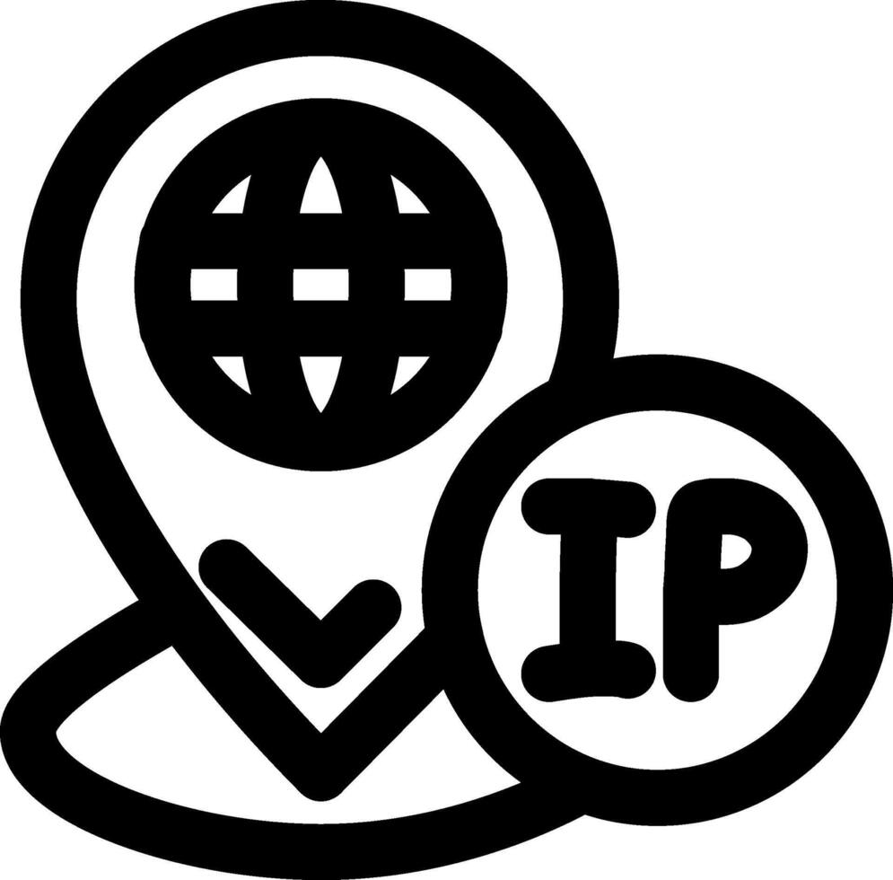 Ip Pin Security Code Icon vector