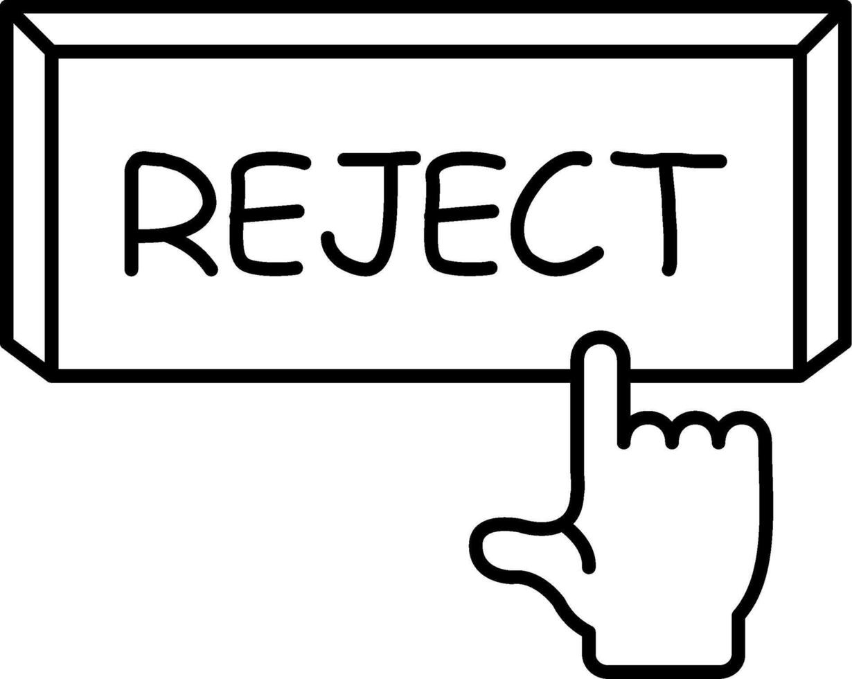 Reject Action or Offer vector