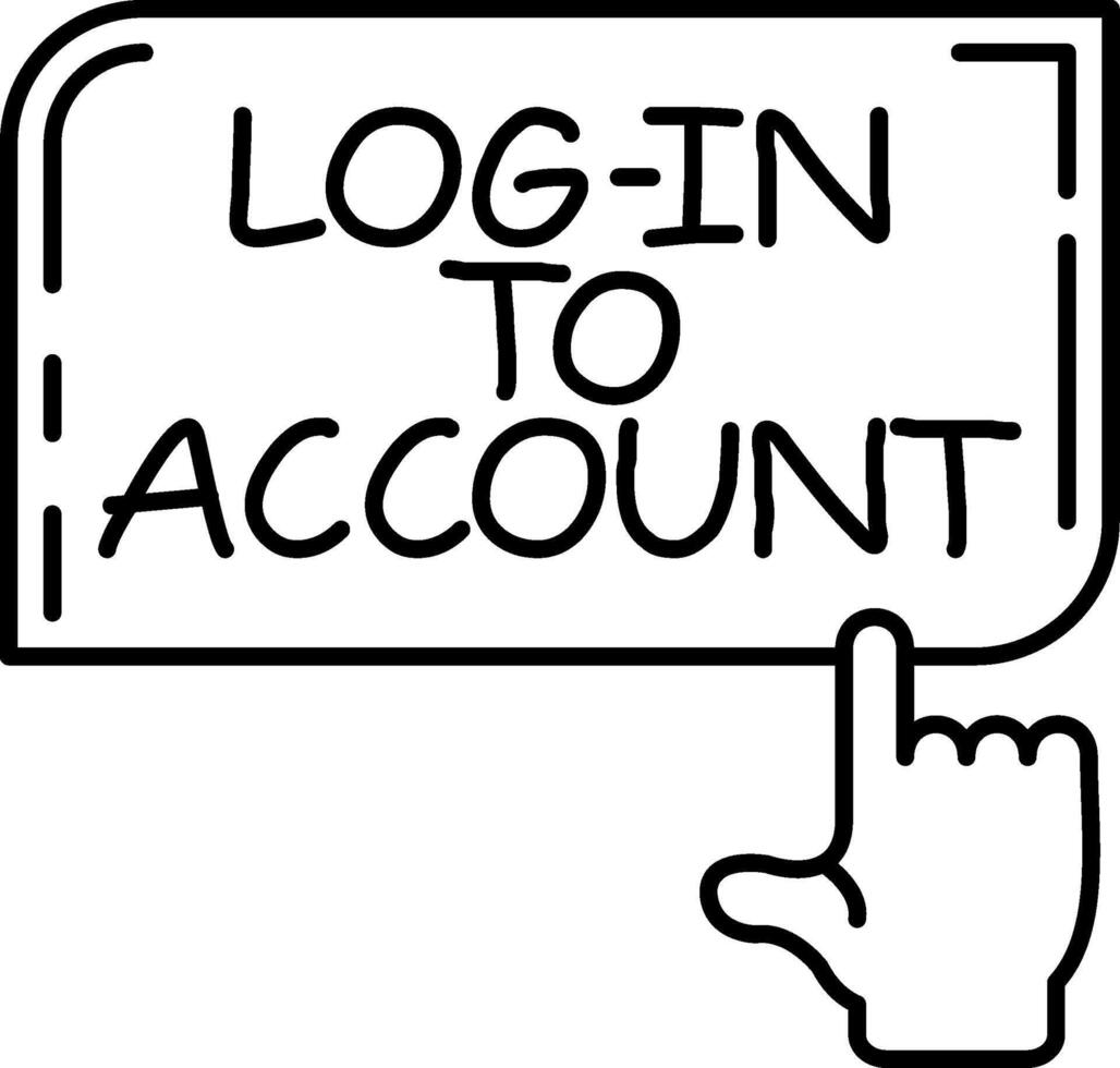 Log into Account Securely vector