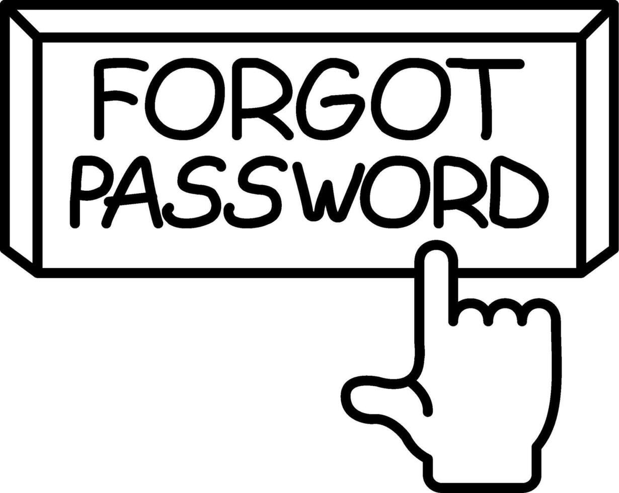 Forgot Password Recovery Link vector