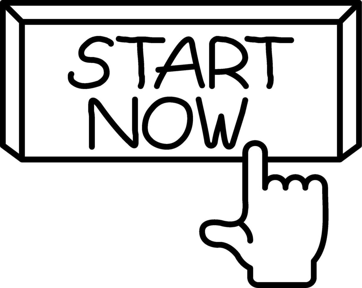 Start Now Call to Action vector