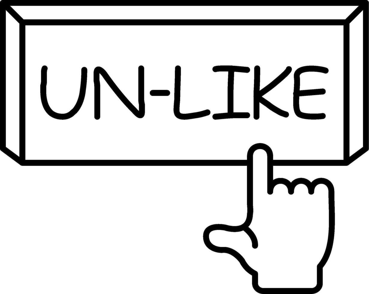 Unlike Previously Liked Content vector