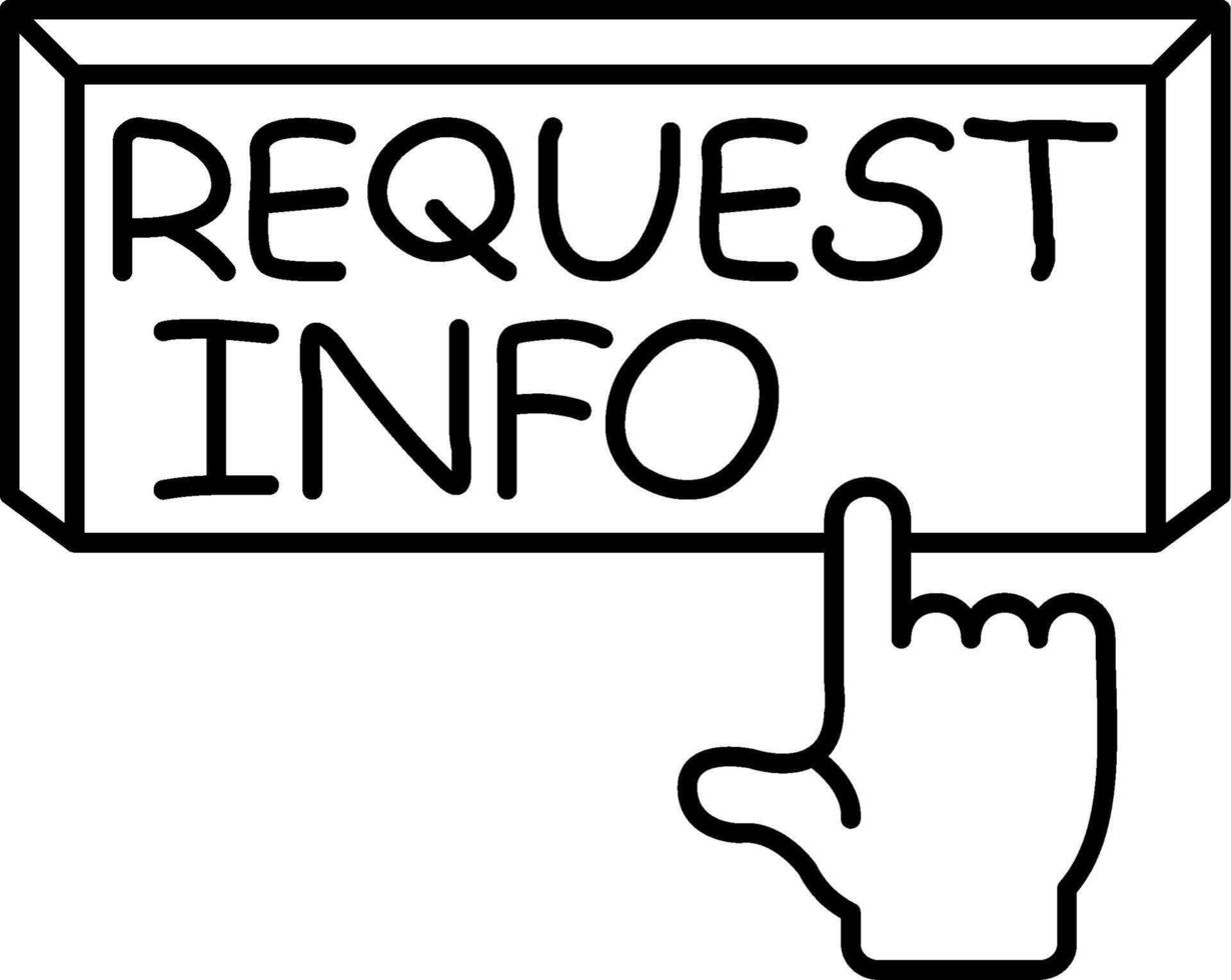 Request More Information Now vector