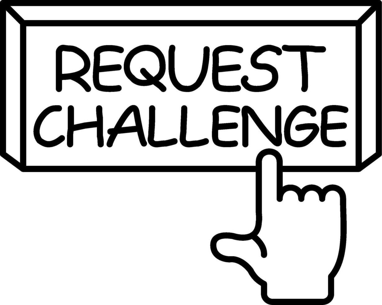Request Challenge Feature Button vector