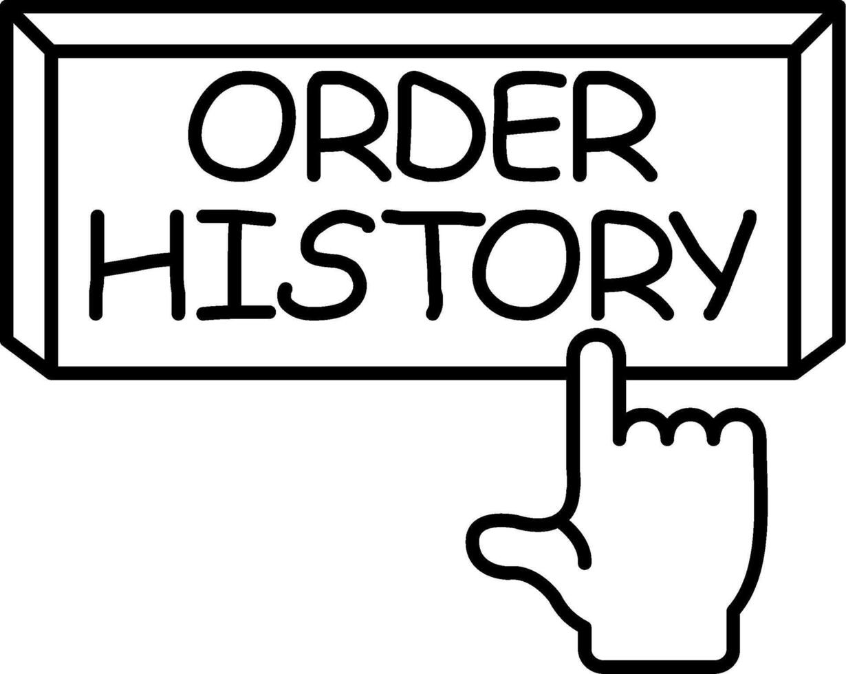 Order History Account Page vector