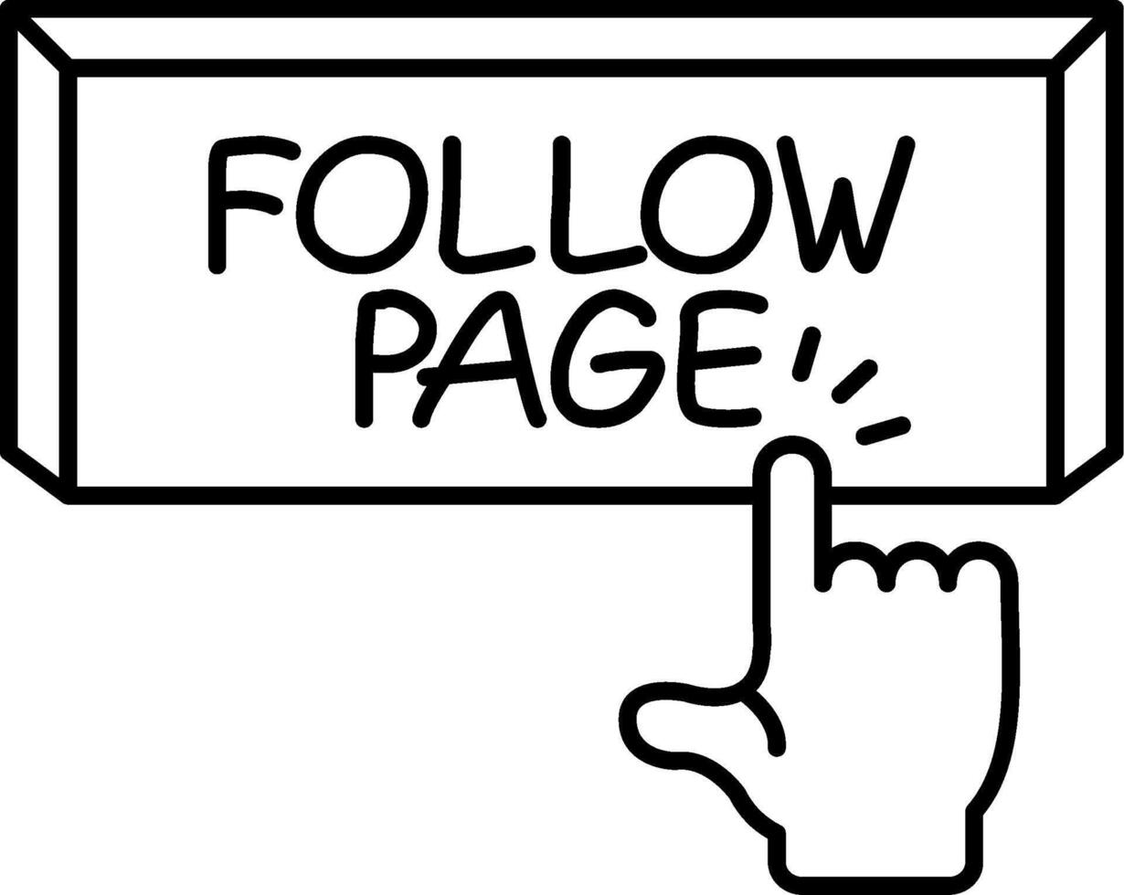Follow Page Updates Now vector
