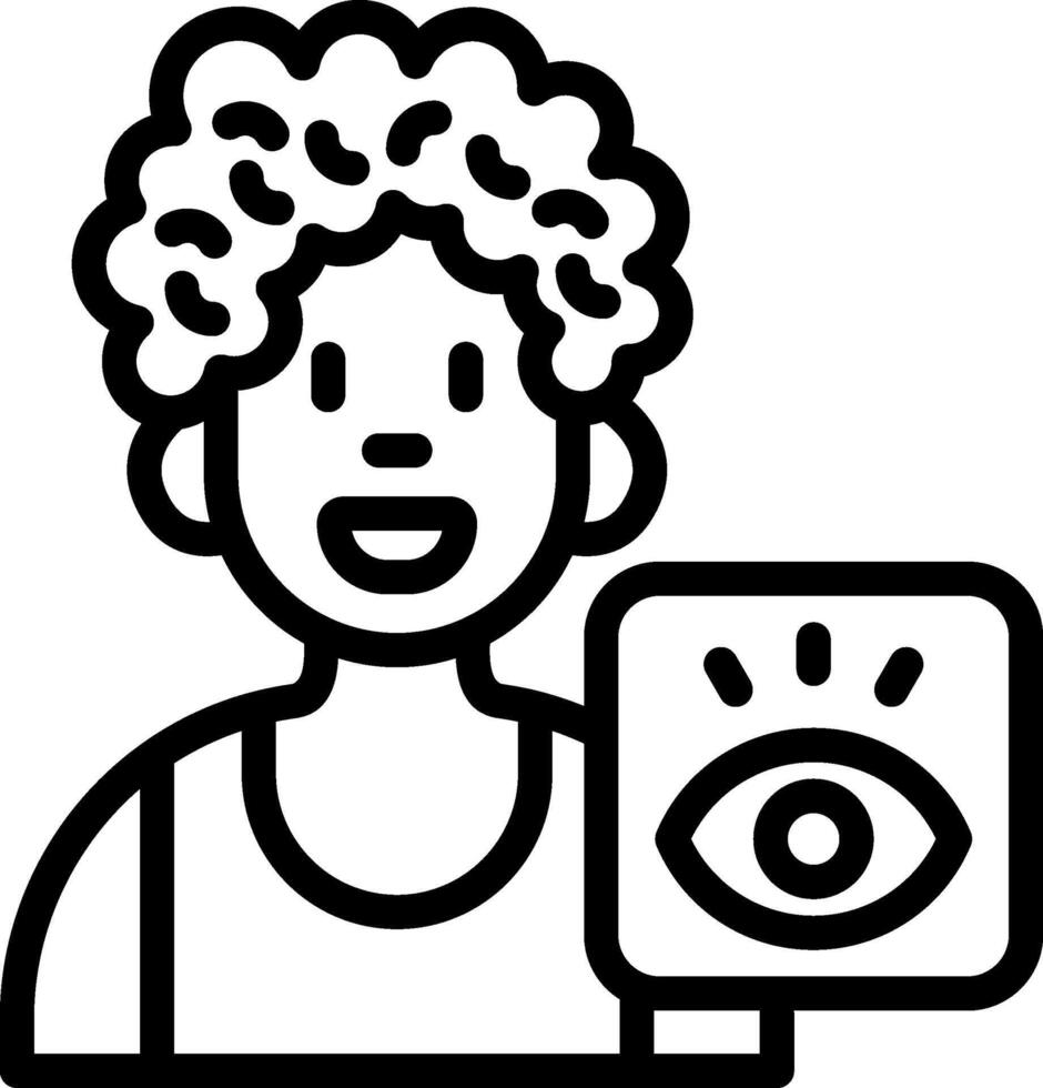 Boy Viewing Important Details vector