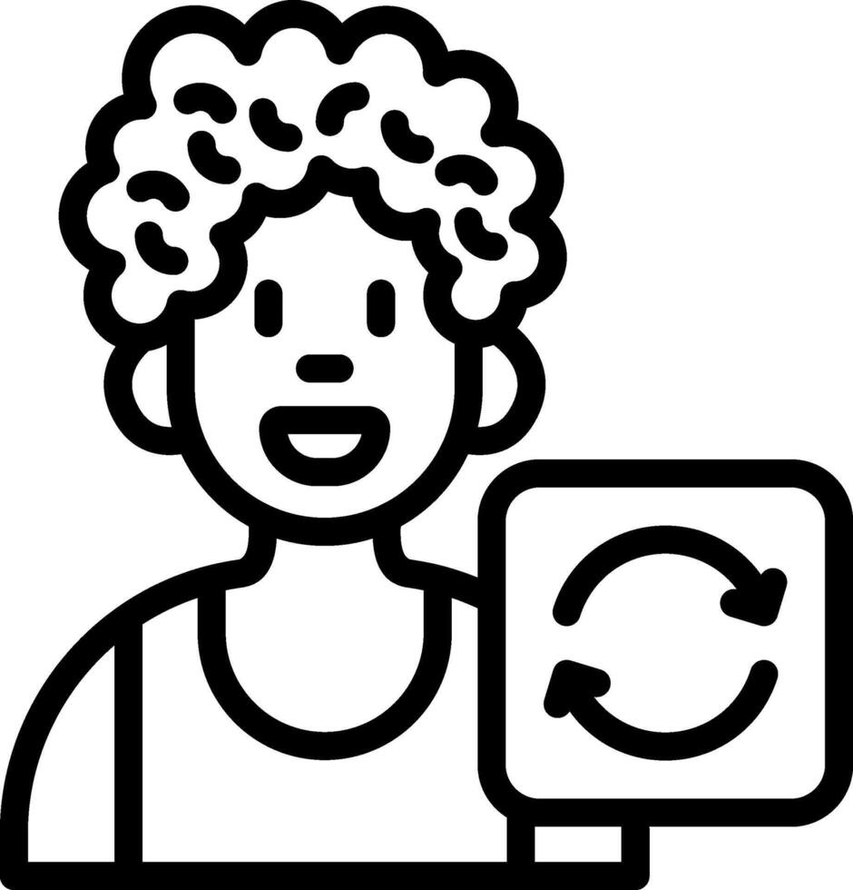 Boy Recycling for Planet vector