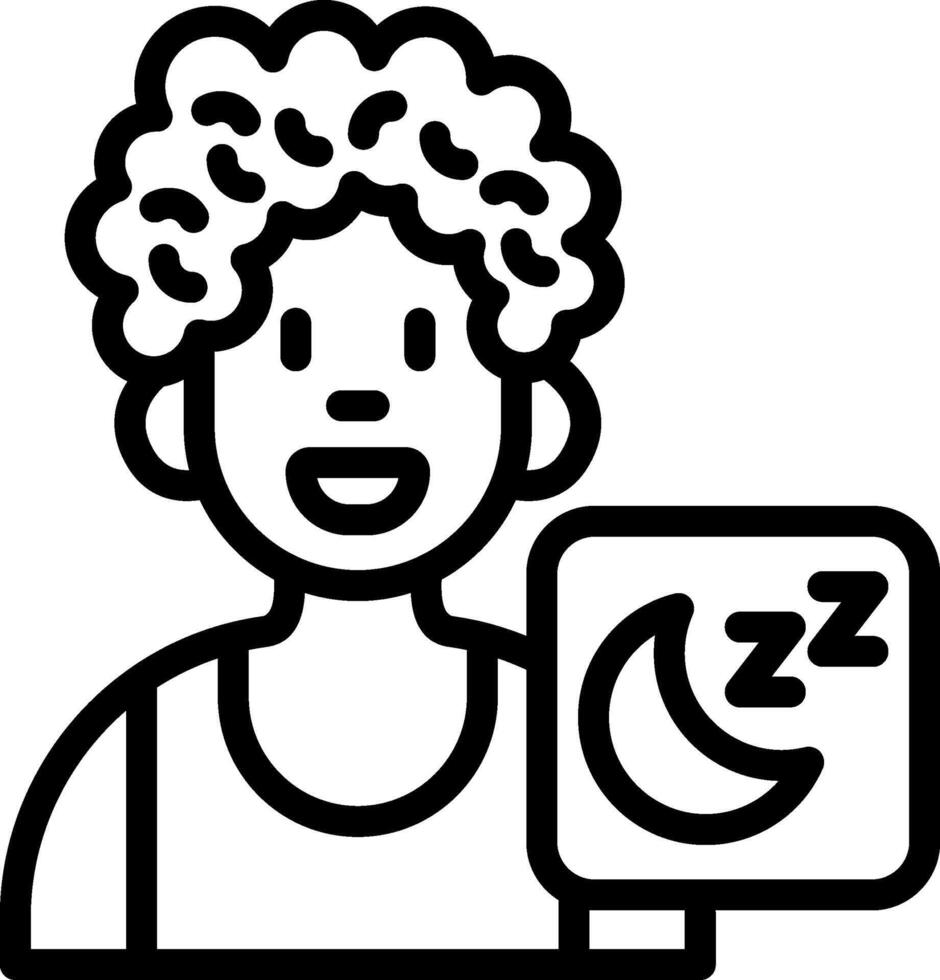 Boy Going to Sleep vector