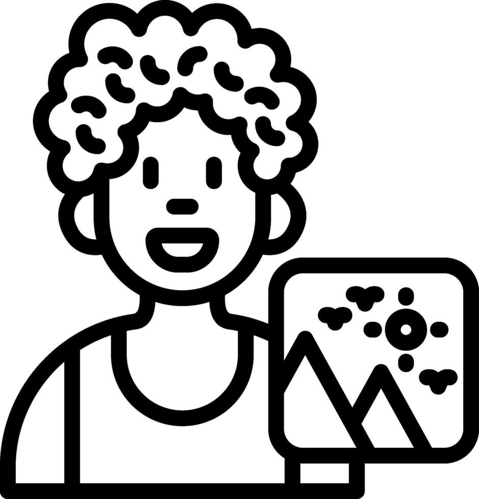 Boy Sharing Travel Photos vector