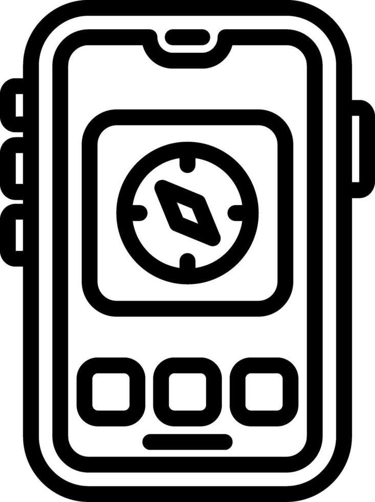 Smartphone Navigation Compass Tool vector