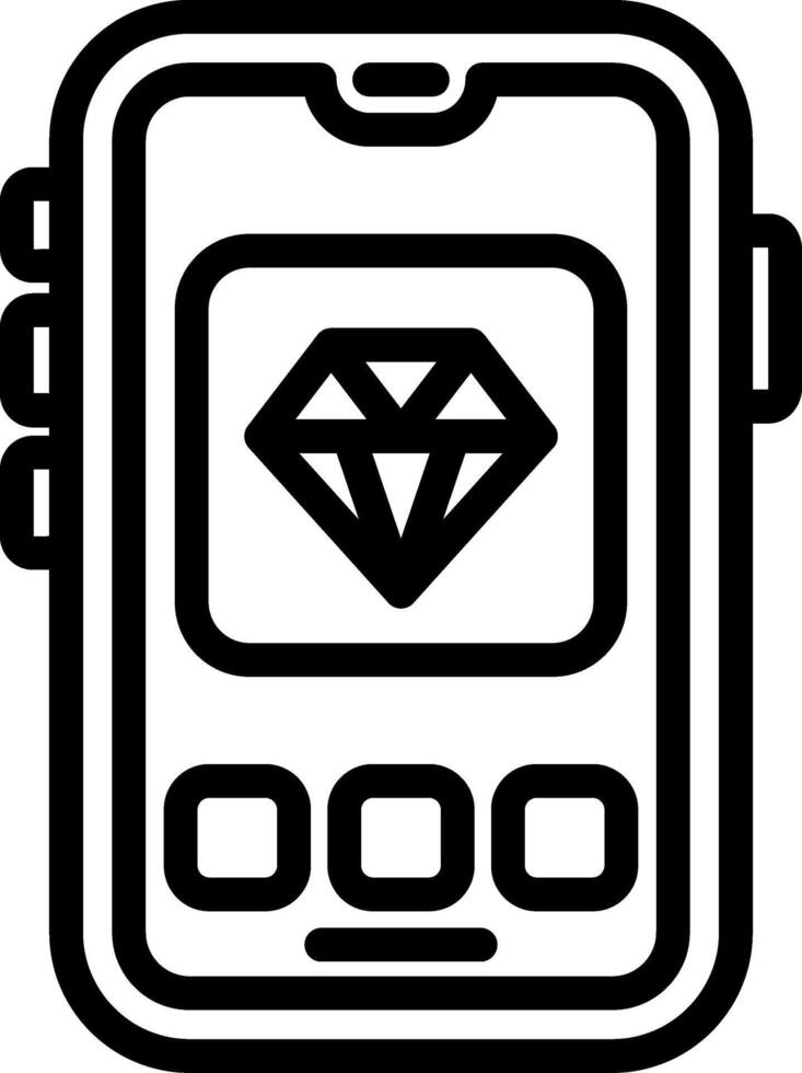 Luxury Diamond App Icon vector