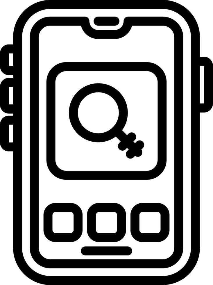 Smartphone Search Tool Icon vector