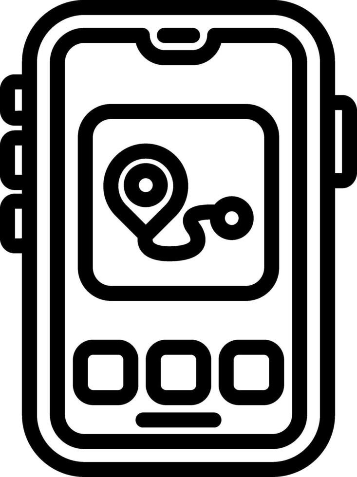 Route Planner GPS App vector