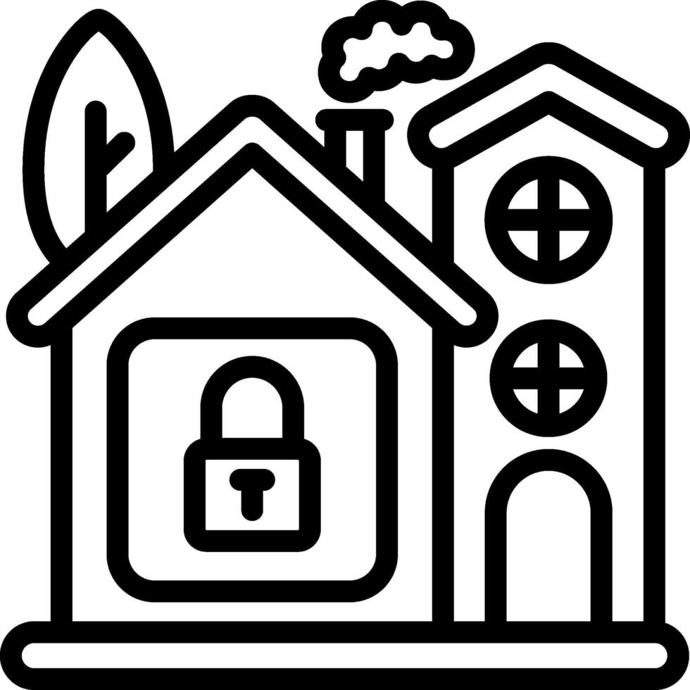 Smart Home Security Lock vector
